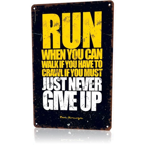 LIPENK Vintage Metal Signs Posters DEAN KARNAZES QUOTE Wall Art Decor for Home Room Office Man Cave Decor 8X12inch