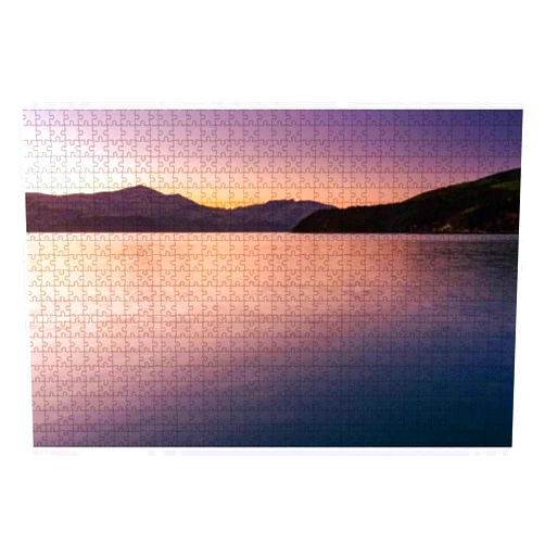 OEPWQIWEPZ Jigsaw Puzzles 1000 Pieces for Adults Kids - Akaroa Harbour Aotearoa New Zealand Spring Dusk Large Puzzles Pieces Fit Together Educational Intellectual Fun Game