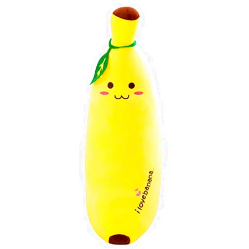 OUKEYI 48cm/18.8 Banana Plush Stuffed Animal Toys, Cute Soft Comfortable Hugging Pillow Birthday Gifts for Kids