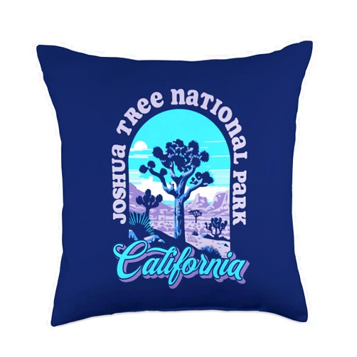 Wild Outpost by Giant Step Design Co. Psychedelic Joshua Tree Retro National Park California Throw Pillow, 18x18, Multicolor