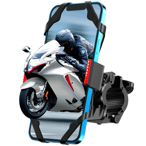 IPOW Motorcycle Phone Mount, Bike Phone Mount Holder, Universal Cell Phone Bicycle & Motorcycle Handlebar Phone Holder, Compatible with Smartphones 13/12/11/X/XR/XS/8/7,Galaxy S20/S10/S9