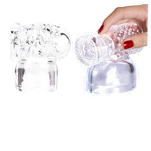 LXZNRQU Massager Attachment Massager Accessories Silicone Attachments (Clear 2pcs)