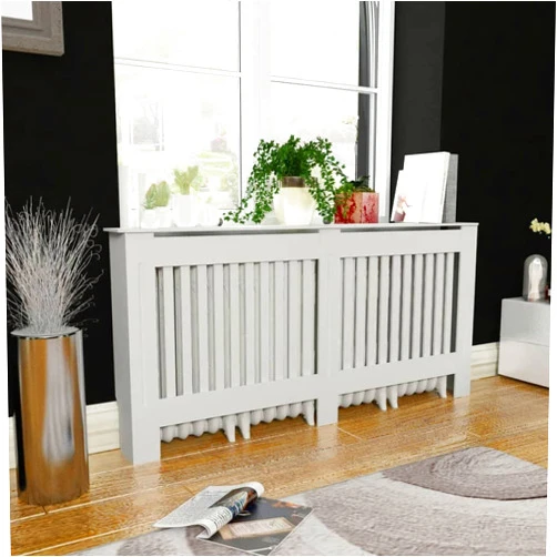 Loibinfen MDF Radiator Cover Heater Cover Cabinet Shelf Household Appliance Heating Accessories Home Improvement Furniture Heat Sink White, 67.7