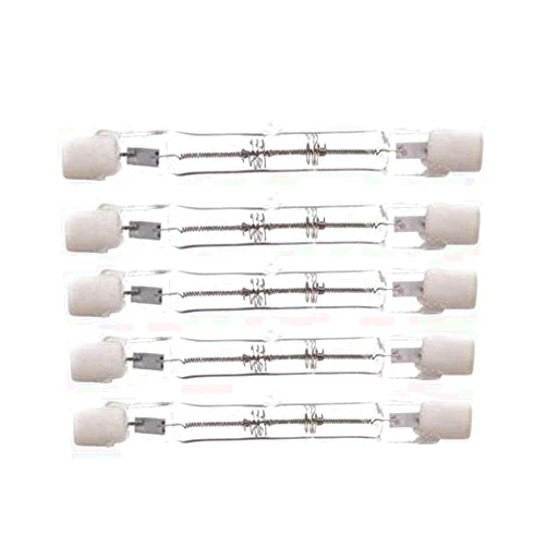 CTKcom 100-Watt 3.1-Inch T3 Halogen Bulbs(5 Pack) - J Type 78mm Double Ended 120 Volts 100 Watt T3 Halogen Bulb R7S Double Ended Filament Flood Lights Quartz Tube Lamps,5 Pack