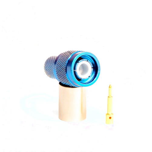 BigCatCables TNC Male Blue. Crimp Connector for LMR400, Belden 9913 Blue Male