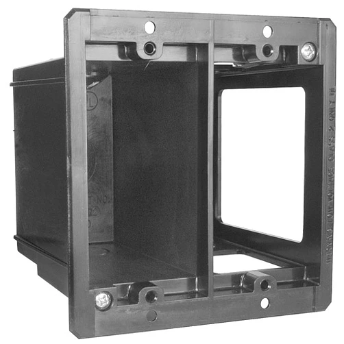 Arlington Industries Arlington LVDR2 2-Gang Combo Electrical/Low-Voltage Box, Black, 1-Pack