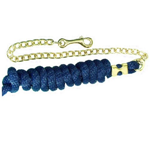 Intrepid International Poly Lead Rope with Brass Plated Chain