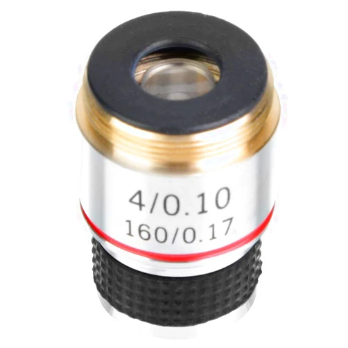 Vipxyc Microscope Lens,4X 185 Biological Microscope Achromatic Objectives Lens 160mm / 6.3inch 5×5×5cm Eliminate Unwanted Reflections