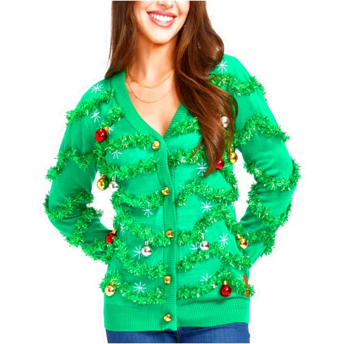 Tipsy Elves Classic Cute Cardigan Ugly Christmas Sweaters for Women with Fun Patterns and Animals