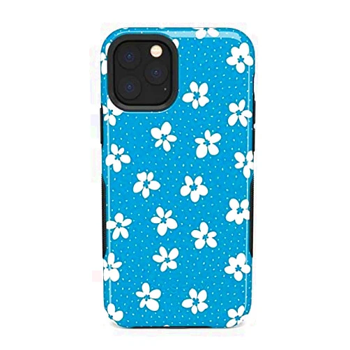 Casely iPhone 11 Pro Case | Flower My World | Ocean Blue Flower Case