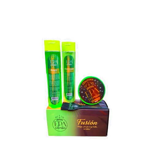 PRODUCTOS EPA COLOMBIA Pack Combo Fusión Tratamiento Alisador keratina EPA Colombia, Producto natural, No contiene Formol, No contiene Amoniaco., Verde