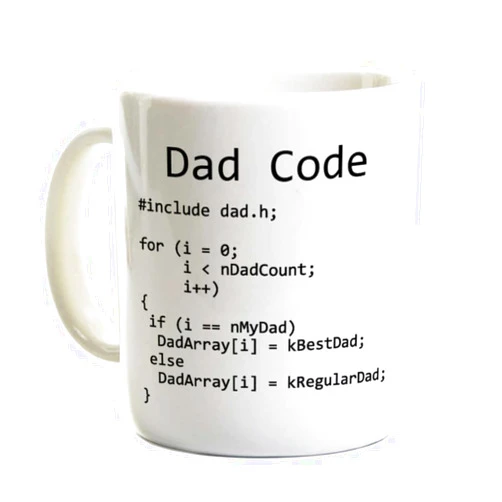 Generic Dad Coding Programmer Coffee Mug - Dad Code C++ - Computer Science Software Engineer Gift