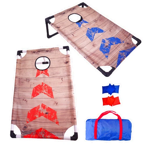 BASYNOL Portable Cornhole Set with 2 Collapsible Cornhole Boards, 8 Cornhole Bean Bags and Carrying Case for Yard Toss Game, Indoor Outdoor Camping Games for Adults Family (3 x 2-feet)