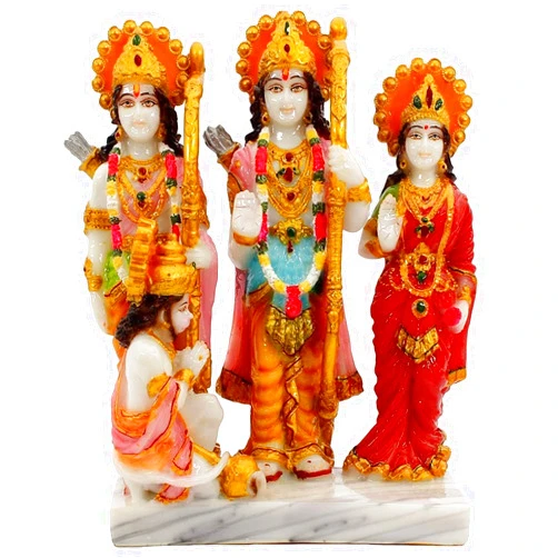 Generic Ram Darbar Murti, Sita ram laxman Hanuman, Statue of Lord Rama, ramdarbar Idol, Ramdarbar Statue (Size: 9 Inch) NO 9