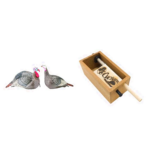 Hunters Specialties HS Strut Lite Jake & Feeding Hen Turkey Foldable Hollow Relaxed Body Realistic 2-Pack Couple Flock Combo Decoys