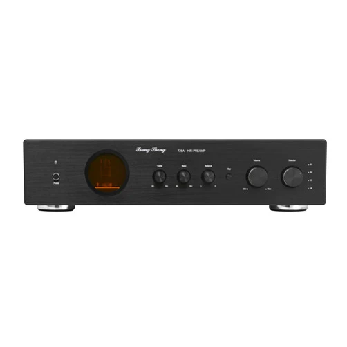 Xiangsheng 728A Vacuum Tube Pre Amplifier ,with Bass and Treble Control, Headphone Output,Tubes 12AT72,12AU72,6Z42 (Black)