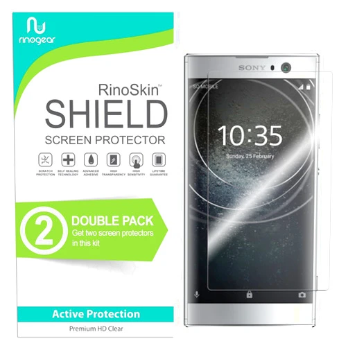 RinoGear (2-Pack) Screen Protector Designed for Sony Xperia XA2 Screen Protector [Flexible Clear Film] Case Friendly Accessories