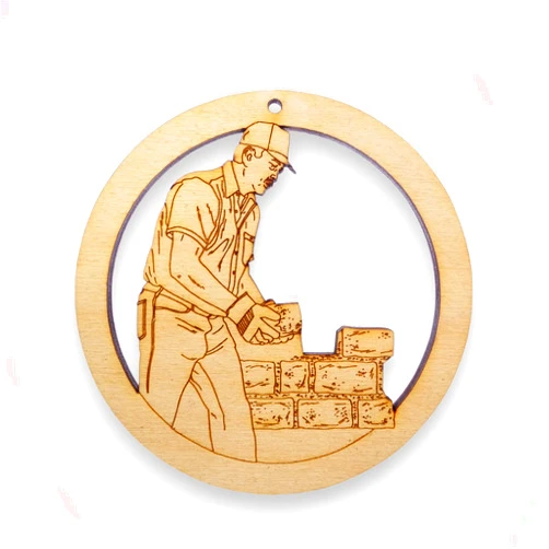 Palmetto Engraving Personalized Brick and Stone Mason Ornament
