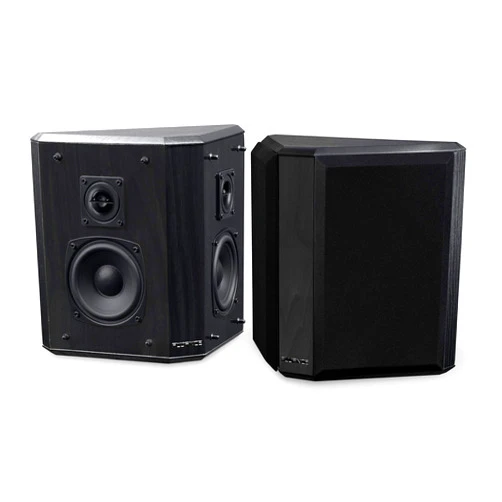 Fluance Elite High Definition 2-Way Bipolar Surround Speakers for Wide Dispersion Surround Sound in Home Theater Systems - Black Ash/Pair (SXBP2)