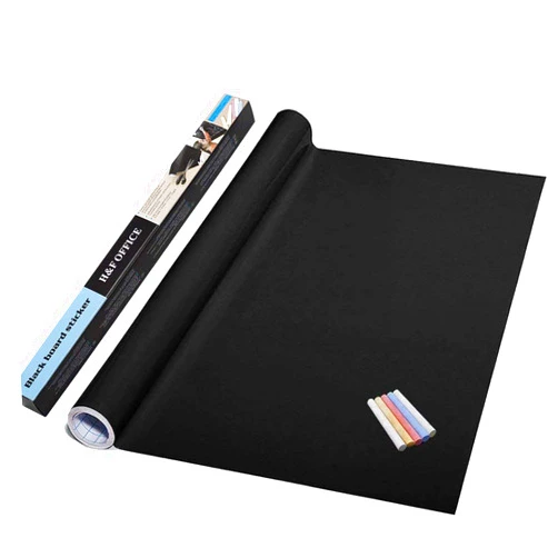 Lependor Thickened Waterproof Chalkboard Printed Wall Paper Wall Dry Erase Self-Adhesive Blackboard Sticker - Blackboard Decal Vinyl Wall Sticker Board Wallpaper (78.7” × 17.7”)