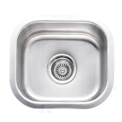 CBath 14 Inch Stainless Steel Undermount Single Bowl Kitchen/Bar/Prep Sink - 18 Gauge