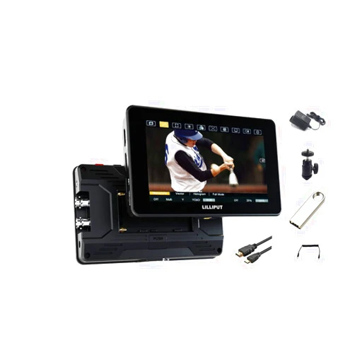 Senkut Lilliput HT5S 5.5” Camera Monitor Urtra Bright 2000 NITS HDMI 2.0 Touch Screen 1920 * 1080 3G-SDI Sunlight Readable 3D LUT LANC Cable Field Monitor with Power Adapter