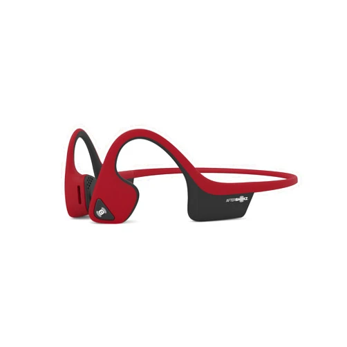 AfterShokz Air AS650CR Open-Ear Wireless Bone Conduction Headphones with Reflective Strips, Canyon Red