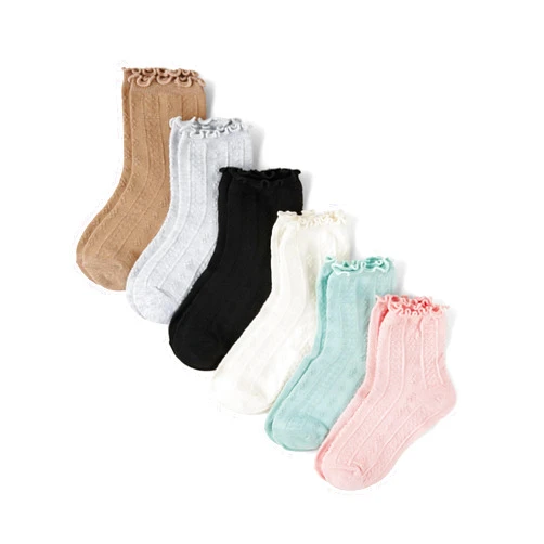 The Children's Place Baby Girls' and Toddler Midi Socks Variety Pack