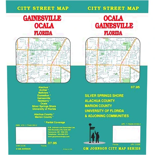 GM Johnson Gainesville / Ocala / University of Florida, Florida Street Map