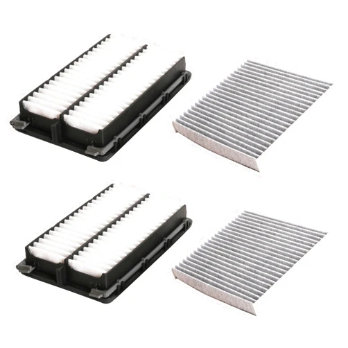JAVOUKA 2 Engine + 2 Cabin Air Filters Fit for Hyundai Tucson/Santa Fe/Santa Cruz 2022-2024, Sonata 2020-2023, Kia Sorento/K5 2021-2024, 2.5L Gas, OE# 28113-L1000 97133-L1000
