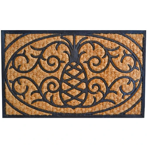 Imports Décor Rubber and Coir Molded Doormat, Pineapple, 18 by 30-Inch