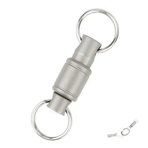 TONYFY Titanium Quick Release Keychain,Detachable Key Ring Pull Apart Keychain,quick detach keychain Key Holder Accessory for Bag Purse Belt