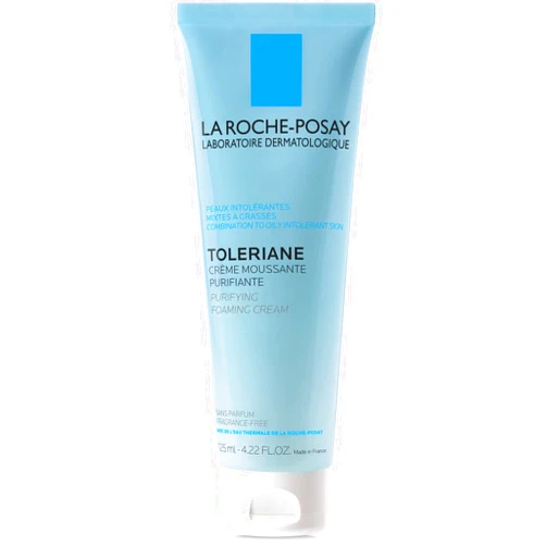 La Roche-Posay Toleriane Purifying Foaming Cream Cleanser for Oily Skin, Daily Face Wash with Ceramides and Niacinamide, Oil-Free, Fragrance Free