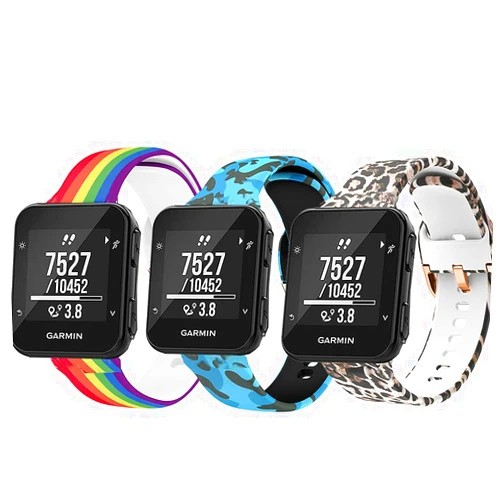 Capricoorn Compatible for Garmin Forerunner 35 watch，Embroidery Stretchy Wristband Loop Adjustable Strap for Forerunner 35
