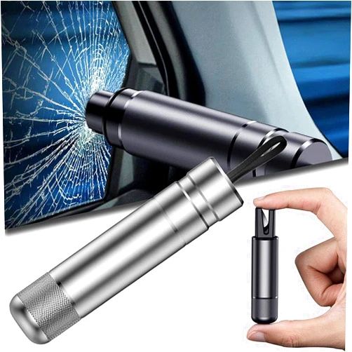 CREEV The Original SafeHammer - Car Safety Hammer - The Safety Tool That Every Driver Should Carry in Their Vehicle - Car Window Breaker (Color : Silver)