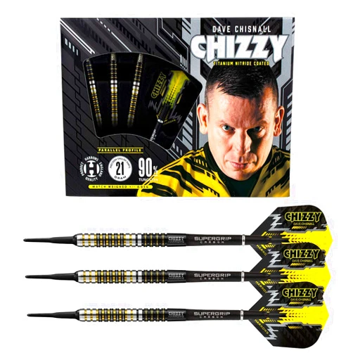 Harrows Dave Chisnall 90% Tungsten Soft Tip Darts (20)