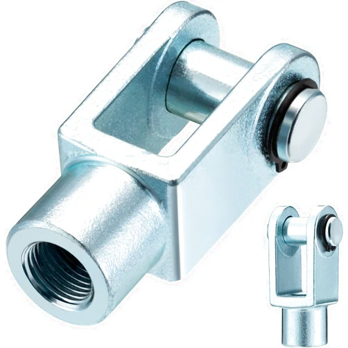 VIILOCK 2pcs Air Cylinder Rod Clevis End, M16x1.5 Female Thread Y Connector for Pneumatic Air Cylinder Foot Mounting Work Y-63