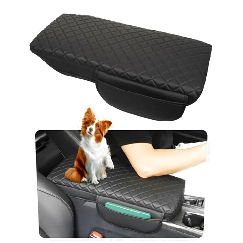 SDPVorn Console Cover for Toyota Camry 2025 Armrest Cover Leather Center Console Cover Black Arm Rest Pad Middle Console Cover with Pockets for 2025 Camry SE XSE Accessories (2025)