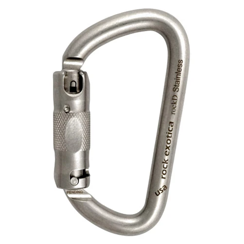 Rock Exotica Rock-D Auto-Lock Stainless Steel Carabineer