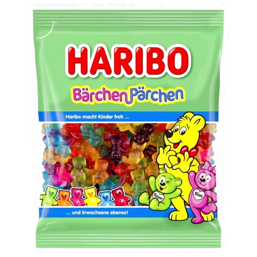 Haribo Baerchen Paerchen Sweet and Sour Gummy Bear Candy 160g