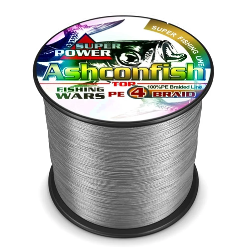 Ashconfish Braided Fishing Line- 4 Strands Super Strong PE Fishing Wire- 6lb to 100lb Test-100M/300M/500M/1000M(109Yards/328Yards/547Yards/1093Yards)-Abrasion Resistant - Zero Stretch-Multiple Colors