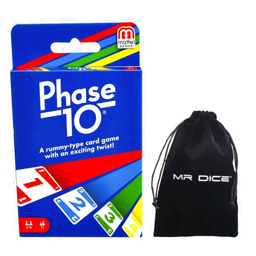 Mr Dice Phase 10 Card Game for Adults/Phase Ten Bundle Drawstring Bag