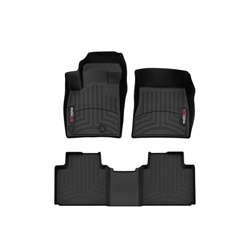 WeatherTech Custom Fit FloorLiner Floor Mats for Mitsubishi Outlander (441683-1-2) - 1st & 2nd Row, Black