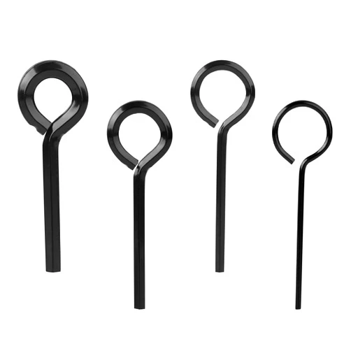 Sliverdew Standard Hex Dogging Key Allen Wrench Set, 5/64'' 1/8'' 5/32'' 7/32'', Wrench Keychain with Full Loop for Push Bar Panic Exit Device