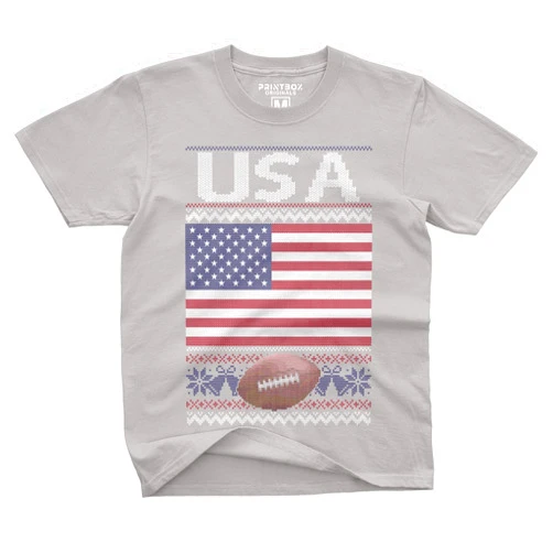 Printbox Originals American Football Shirt for Kids, Christmas Football Shirts, Football Tshirt Boys Girls USA