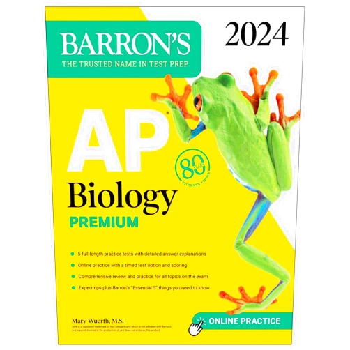 Mary Wuerth M.S. AP Biology Premium, 2024: Comprehensive Review With 5 Practice Tests + an Online Timed Test Option (Barron's AP Prep)