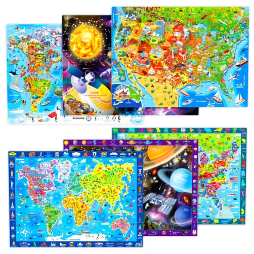 QUOKKA Multipack of 6 Kids Puzzles for Boys and Girls