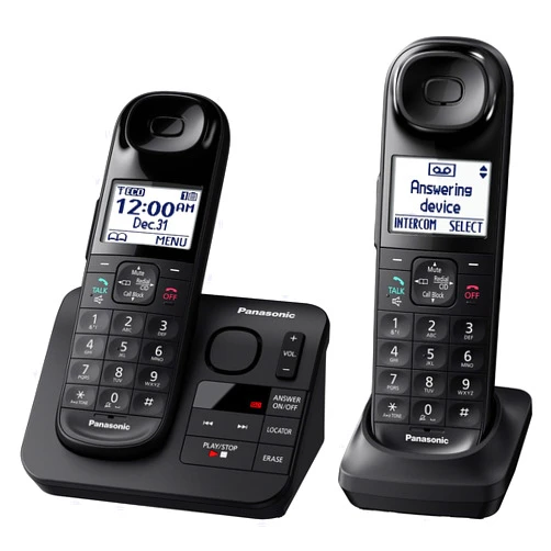 Panasonic KX-TGL432B Dect_6.0 2-Handset Landline Telephone, Black