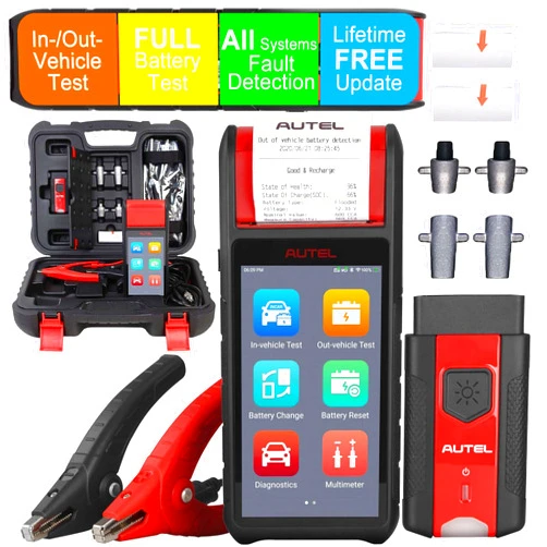 Autel Car Battery Tester 6v 12v Automotive MaxiBAS BT608 (2024 Version Free Update) Scanner Adaptive Conductance Electric Appliance Reset AutoVIN Cranking and Charging System Test Advanced BT506 BT508