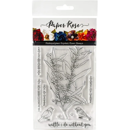 PAPER ROSE -3PL CLEAR STAMPS WATTLE